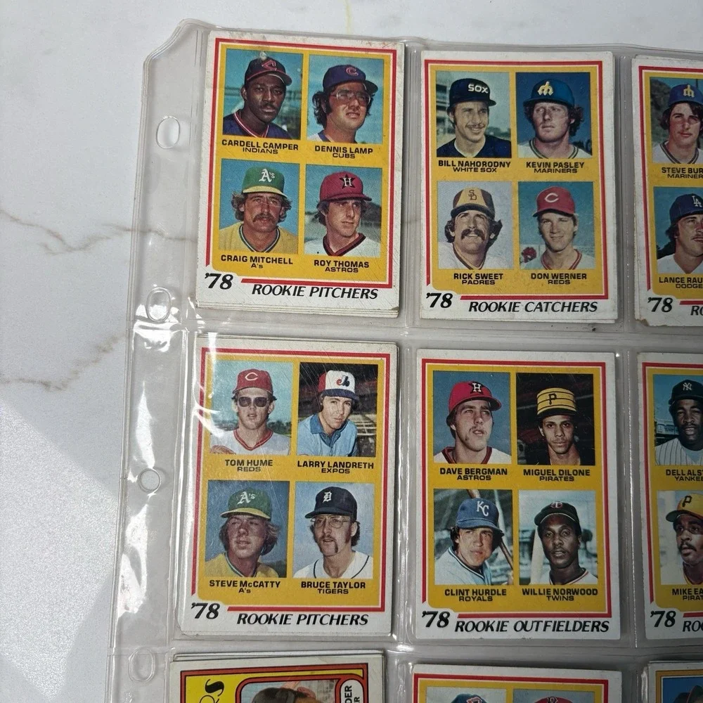 Topps 1978 Baseball Rookie Card Lot of 9 - Pitchers/Catchers/OF/1B